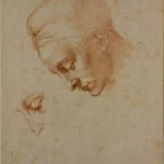 Michelangelo Studies for the Head of Leda Poster 1530 Wall Art Painting