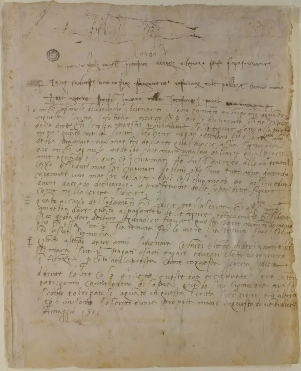 Michelangelo Contract for the Piccolomini Altar (May 22, 1501) Poster PrintOvly