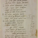 Michelangelo Sonnet and Self-Portrait 1509 Poster PrintOvly
