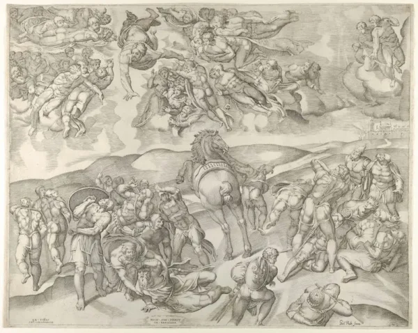 Michelangelo Conversion of Saul 1512 Poster PrintOvly