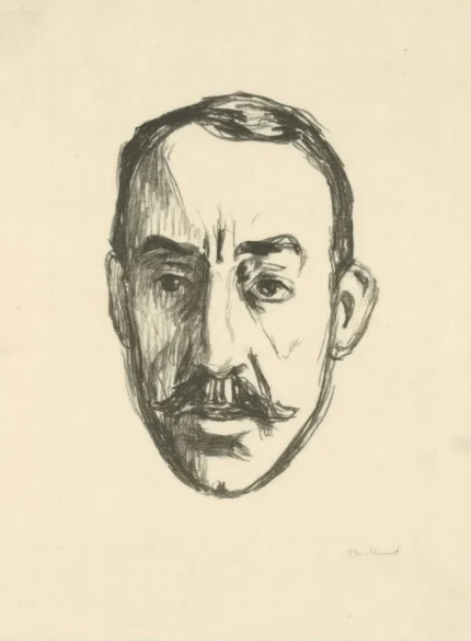 Edvard Munch Portret van Henry van de Velde 1906 Poster PrintOvly