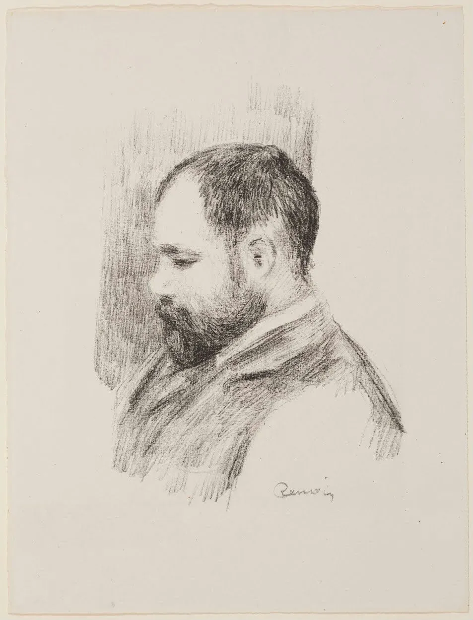 Pierre Auguste Renoir Ambroise Vollard Pierre-Auguste Renoir Ambroise Vollard (1885) Poster Wall Art Painting - Image 1