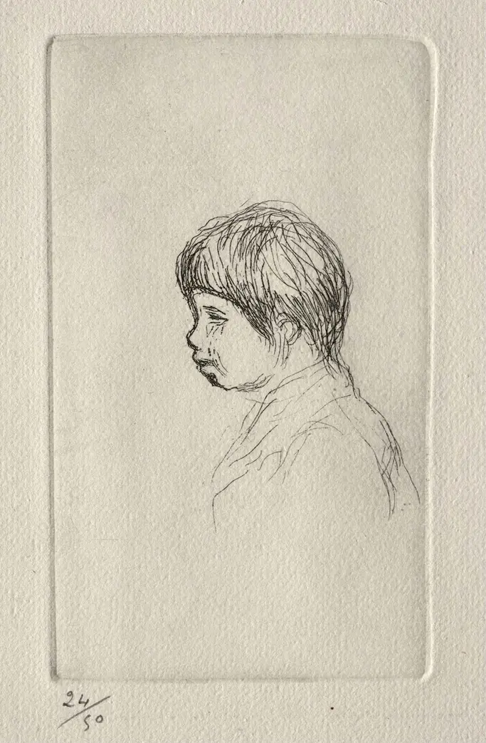 Pierre-Auguste Renoir Claude Renoir the Artist's Son in Profile 1841 Poster PrintOvly