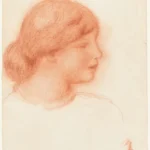 Pierre-Auguste Renoir Profile of a Young Woman Poster 1841–1919 Wall Art Painting