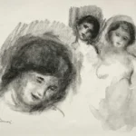 Pierre-Auguste Renoir Stone with Three Sketches Poster 1841–1919 Wall Art Painting