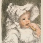 Pierre-Auguste Renoir L Enfant au Biscuit (Child with a Cookie) Poster 1898 Wall Art Painting
