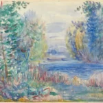 Pierre-Auguste Renoir River Landscape Poster 1890 Wall Art Painting