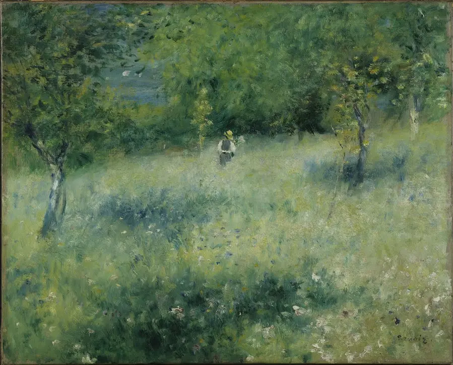 Pierre Auguste Renoir Spring at Chatou Around 1873 Pierre-Auguste Renoir Spring at Chatou Poster 1873 Wall Art Painting - Image 1