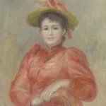 Pierre-Auguste Renoir Young Woman in Red Dress Poster 1885 Wall Art Painting