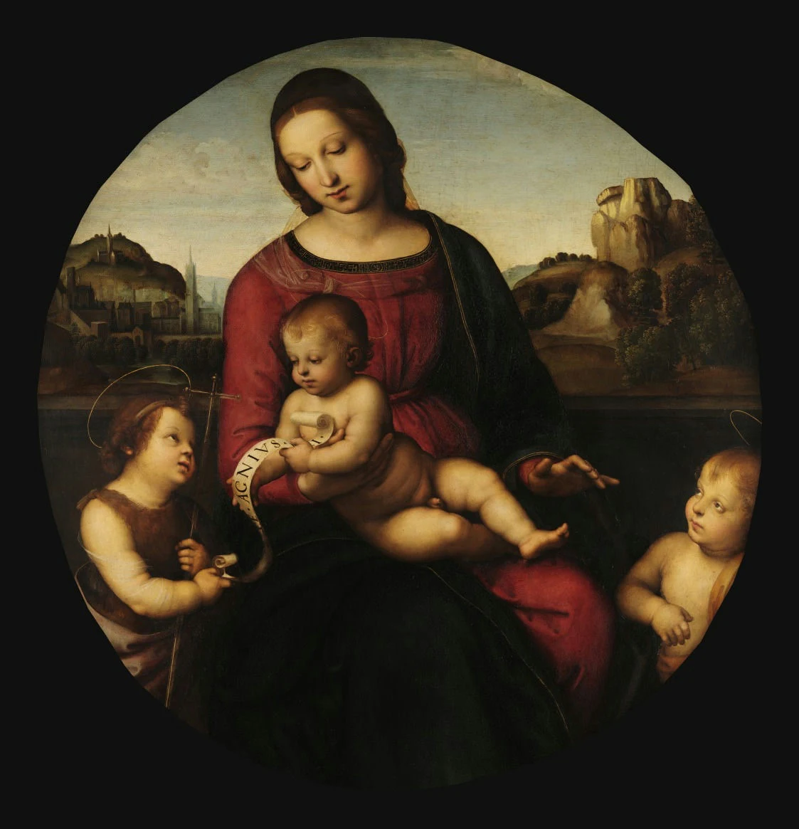 Leonardo da Vinci The Virgin and Child with the Infant St John Terranuova Madonna Around 1505 Poster PrintOvly