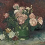 Vincent van Gogh Roses and Peonies Poster 1886 Wall Art Painting
