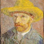 Vincent van Gogh Self Portrait with a Straw Hat (Obverse the Potato Peeler) Poster 1887 Wall Art Painting