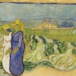 Vincent van Gogh Women Crossing the Fields Poster 1890 Wall Art Painting