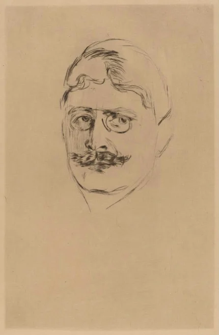 Edvard Munch Knut Hamsun 1896 Poster PrintOvly